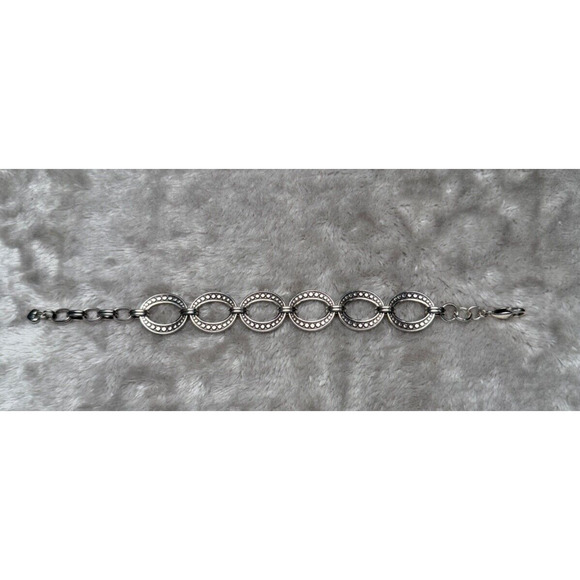 Brighton Hamlets Love Oval Link Silver Tone Adjustable Bracelet - Picture 4 of 4